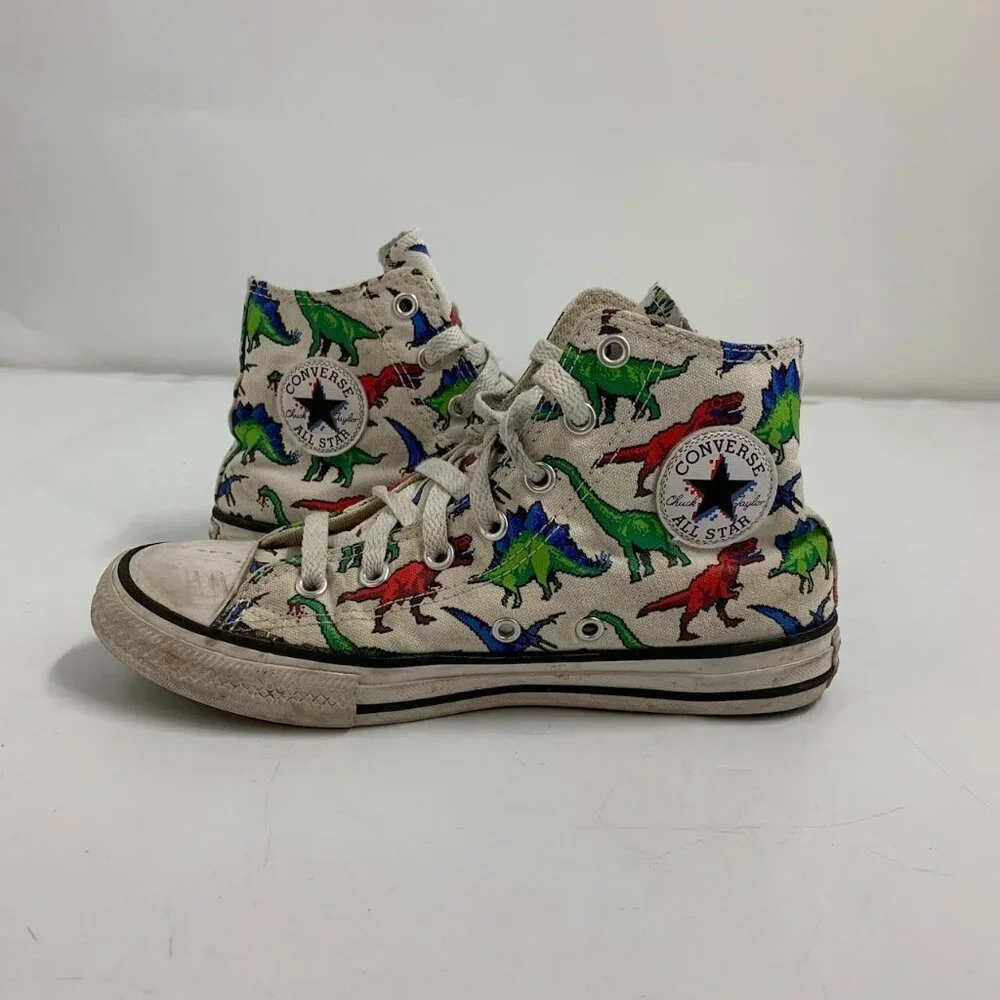 Converse Chuck Taylor Kids All Star Hi T-Rex Stegosaurus Dino‎ Sneaker Size 3